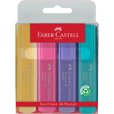Zakreślacz 4-kol Pastelowe Faber Castell