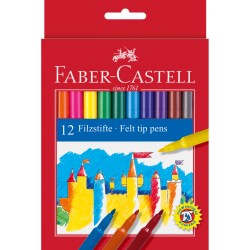Flamastry 12-kol Faber Castell Zamek