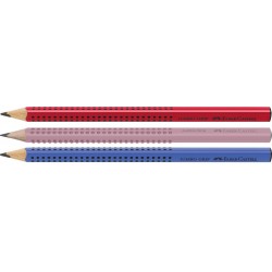 Ołówek Faber-Castell Jumbo Grip B Niebieski , czerwony, różowy