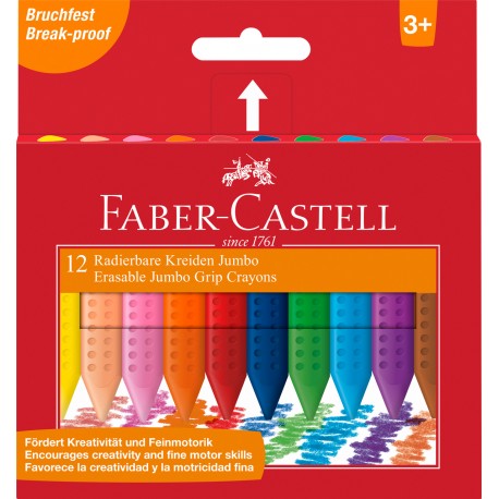 Kredki  12-kol świecowe Jumbo Grip Faber Castell