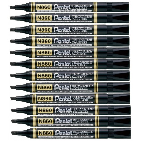 MARKER PENTEL N860 CZARNY a12 ŚCIĘTA KOŃCÓWKA