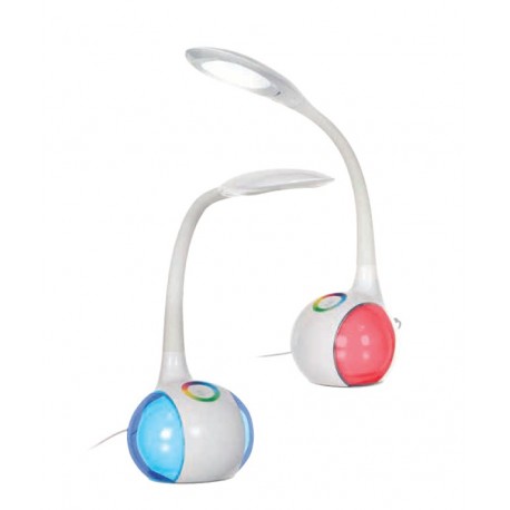 Lampka na biurko stołowa biurkowa LED Activejet RAINBOW RGB biała