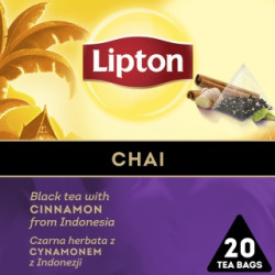 Herbata Lipton a20 saszetek Czarna CHAI