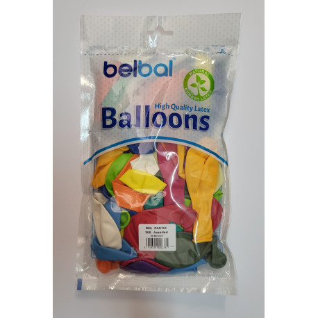 Balon Mix Kolorów Pastelowy 10,5 50 sztuk