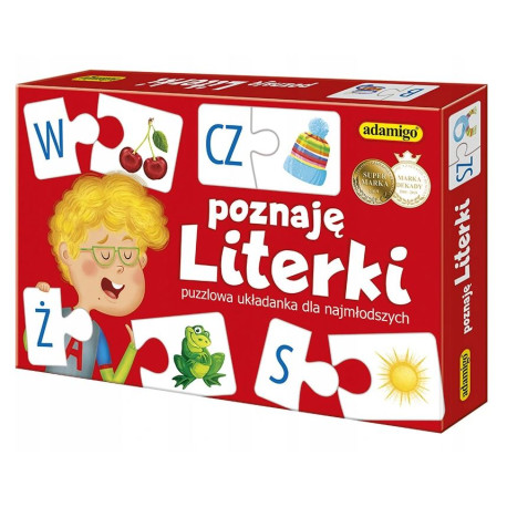 Gra Poznaję Literki Puzzlowa Układanka dla Najmłodszych Adamigo