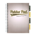 Kołozeszyt B5 100K Pukka Pad Project Book Grey Design Szary