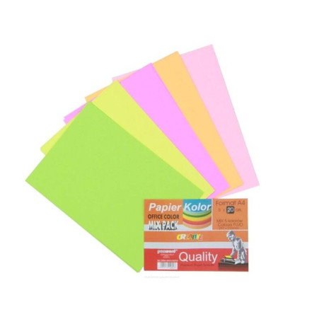 Papier Ksero A4 Mix Kolor FLUO a100