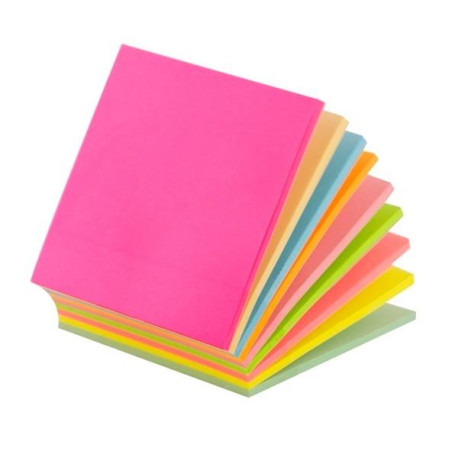 Notes Samoprzylepny 75x75 MAGIC NEON CUBE 225 szt. 110516 D.RECT