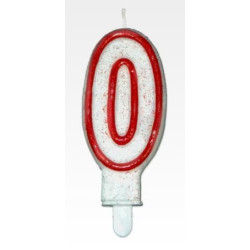 Świeczka Urodzinowa Cyfra 0