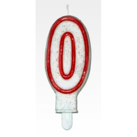 Świeczka Urodzinowa Cyfra 0