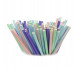 Słomki Papierowe 197x8mm Pastelowe