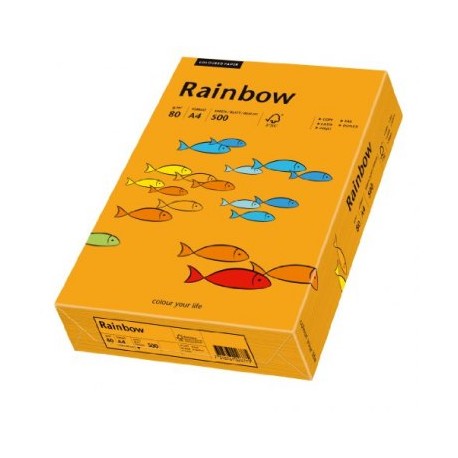 Papier Rainbow A4 160g Pomarańczowy 24