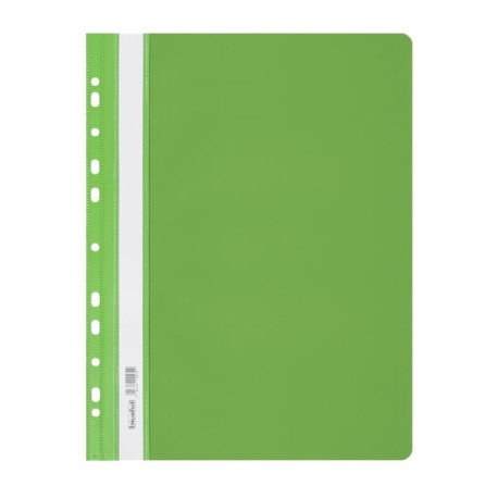 Skoroszyt A4 PCV z Europerforacją Jasny Zielony BIURFOL ST-02-12
