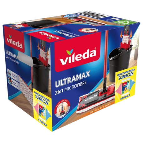 Vileda Mop Ultramax Box + 3 Ściereczki Pucerki GRATIS