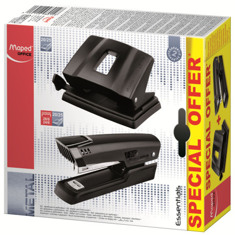 Zestaw Dziurkacz + Zszywacz 25K Esentials 898014