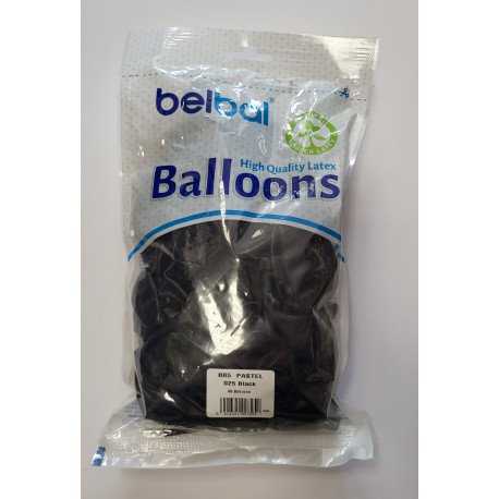 Balon 10,5 Czarny Pastelowy 50 sztuk