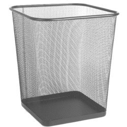 KOSZ KWADRATOWY DUŻY SREBRNY SIATKOWY