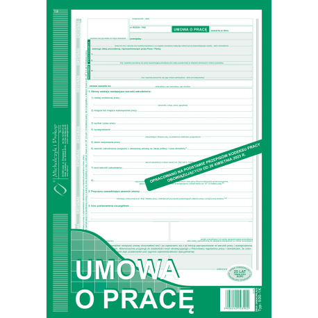 Druk Umowa o Pracę A4 500-1K