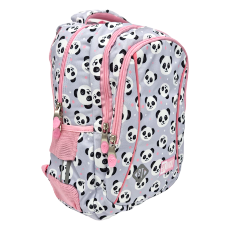 PLECAK 3-KOMOROWY STRIGHT BP-26 GREY PANDA mkmn