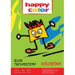Blok Techniczny A4 Kolorowy 170g Happy Color