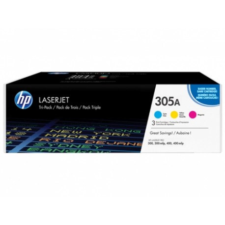 Toner HP 305A CF370AM TRI-PACK COLOR oryginal