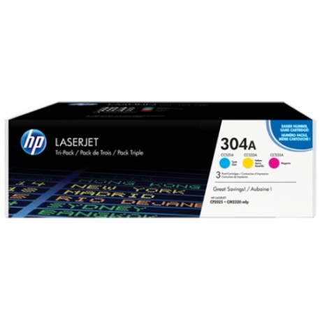 Toner HP 304A CF372AM TRI-PACK COLOR oryginal