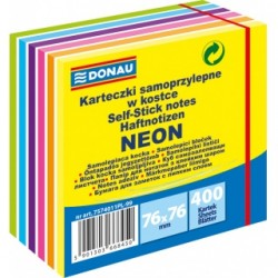 Notes Samoprzylepny 76x76 Pastel-Neon 400k DONAU