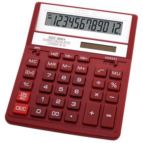 Kalkulator Citizen SDC-888XRD Czerwony