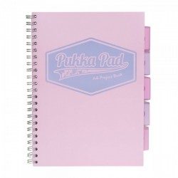 Kołozeszyt A4 200k PUKKA PAD Project Book Pastel Różowy