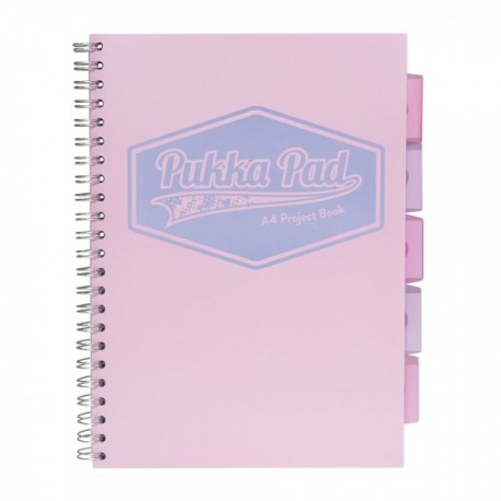 Kołozeszyt A4 200k PUKKA PAD Project Book Pastel Różowy