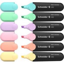 Zestaw Zakreślaczy SCHNEIDER JOB Pastelowe , 1-5MM a6 Mix Kolorów
