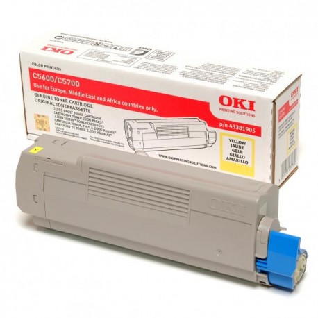 Toner OKI 43381905 Yellow Oryginal