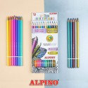 Kredki ALPINO EXPERIENCE12 kolorów Pastelowo-Metaliczne
