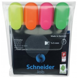 Zestaw Zakreślaczy SCHNEIDER JOB Mix Kolorów Neonowych