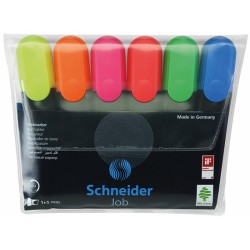Zestaw Zakreślaczy 6 Kolorów Neonowych SCHNEIDER JOB